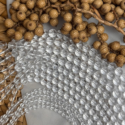 10 x Bergkristall 8 mm | echte Edelsteinperlen - Makramee, Mikromakramee & DIY Schmuck