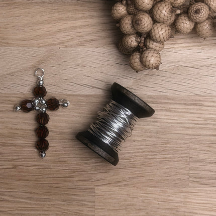 1 x 2 m Versilberter Kupferdraht 0,4 mm  | Silberfarben | für Schmuck & Anhänger