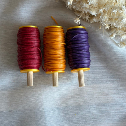 Sunset – CT Point Farbset |  geflochtenes & gewachstes  Polyestergarn 1 mm | CT Point®| Mikromakramee Schmuckgarn