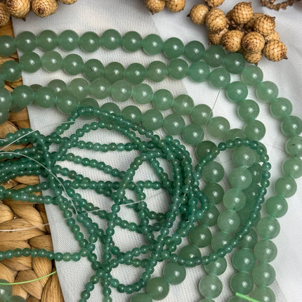 10 x Aventurin 8 mm | echte Edelsteinperlen - Makramee, Mikromakramee & DIY Schmuck