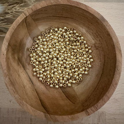 Gold-plated (14K) Spacer Beads (4mm) Micro Macrame Jewelry