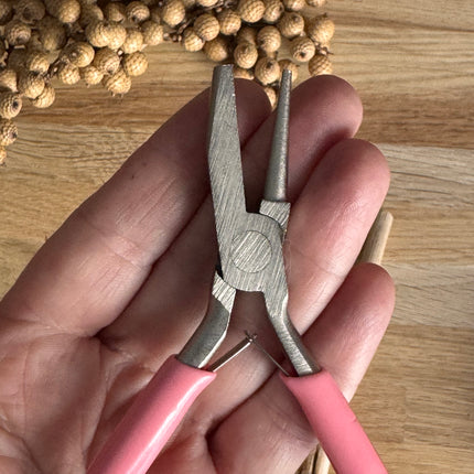 Rundzange mit pinkem Griff  | Schmuckzange DIY Schmuck | 12 cm lang