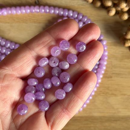 10 x Jade Perle - Flieder - Makramee, Mikromakramee & DIY Schmuck