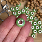 1 x Grün Acryl Spacerperle mit großem Loch für DIY Schlüssel- und Taschenanhänger