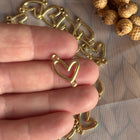 1 x Herz-Verbinder Gold  – für romantische DIY-Schmuckideen