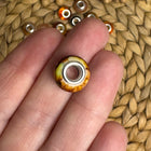 1 x Bernstein Mix Acryl Spacerperle mit großem Loch für DIY Schlüssel- und Taschenanhänger