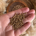 100 x Glasperlen | in Champagner | 3 mm | Für Mikromakramee, Schmuck & DIY‘s