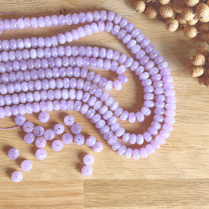 10 x Jade Perle - Flieder - Makramee, Mikromakramee & DIY Schmuck