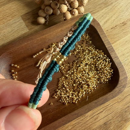 50 x 2,0 mm Gold Abstandsperlen Messing - Mikro Makramee Schmuck DIY
