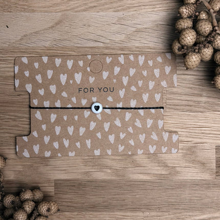 5 x Schmuckkarte "FOR YOU" mit Herzen für deine DIY Schmuck Kreationen
