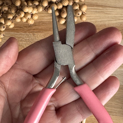 Rundzange mit pinkem Griff  | Schmuckzange DIY Schmuck | 12 cm lang