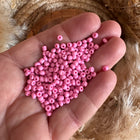 100 x Glasperlen | in dunklem Rosa | 3 mm | Für Mikromakramee, Schmuck & DIY‘s