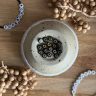 1 x Schwarz Gold Herz Acryl für personalisierte DIY- und Makramee-Projekte