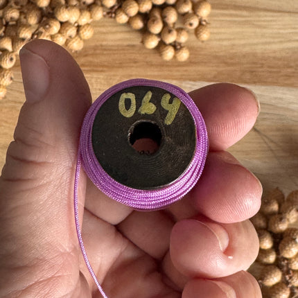 1 x 10 m Dusty Rose (064) | Unwaxed 1 mm polyester yarn for micro macrame | DIY jewelry making