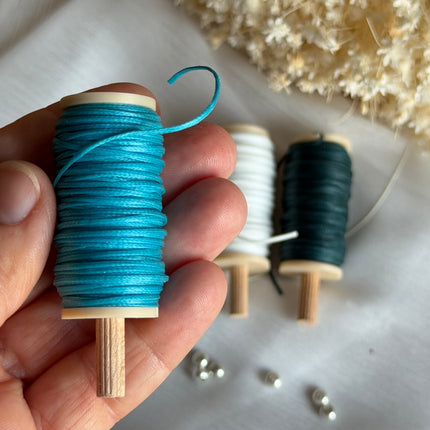 Ocean Mood– CT Point Farbset |  geflochtenes & gewachstes  Polyestergarn 1 mm | CT Point®| Mikromakramee Schmuckgarn