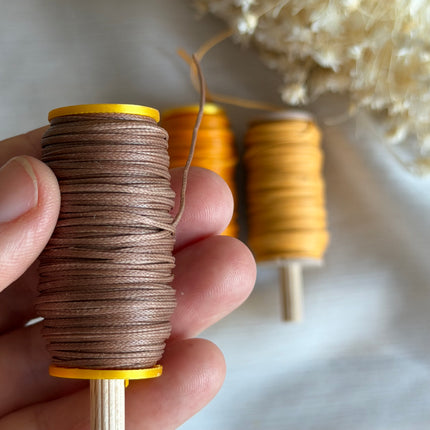 Golden Autumn – CT Point Farbset |  geflochtenes & gewachstes  Polyestergarn 1 mm | CT Point®| Mikromakramee Schmuckgarn
