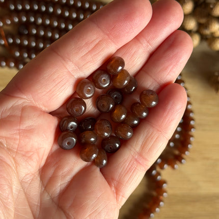 10 x Sonnenstein Perle - Braun - Makramee, Mikromakramee & DIY Schmuck