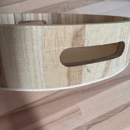 Holztablett (Durchmesser 24cm, Höhe 5 cm)