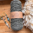 1 x Olive Geflochtenes Makramee-Garn aus 100% Baumwolle | 3mm x 100 m Länge | Für Makramee, Schmuck & DIY‘s