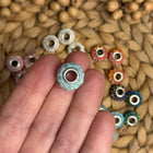 1 x Blau Acryl Spacerperle Kristall mit großem Loch für DIY Taschen- und Schlüsselanhänger