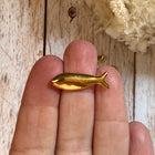 1 x Fisch-Perle aus Metall - Gold (Nickelfrei) | 25x8 mm | Für Makramee, Schmuck & DIY‘s