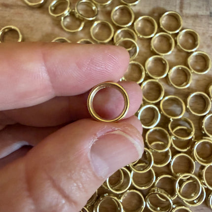 1 x Ring-Verbinder | in Gold | 10 mm | Für Mikromakramee, Schmuck & DIY‘s