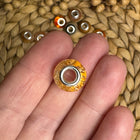 1 x Champagner Acryl Spacerperle mit großem Loch für DIY Schlüssel- und Taschenanhänger