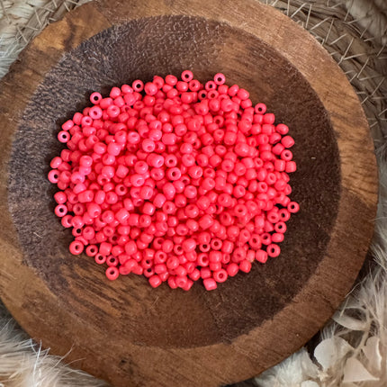 100 x Glass Beads | Coral Color | 3 mm | For Micro Macrame, Jewelry &amp; DIY Projects