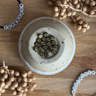 1 x Schwarz Gold Peacezeichen Acryl für personalisierte DIY- und Makramee-Projekte