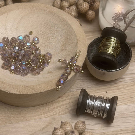 1 x 2 m Versilberter Kupferdraht 0,4 mm  | Silberfarben | für Schmuck & Anhänger