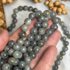 10 x Labradorit 8 mm | echte Edelsteinperlen - Makramee, Mikromakramee & DIY Schmuck