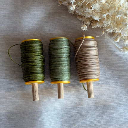 Sage & Stone – CT Point Farbset |  geflochtenes & gewachstes  Polyestergarn 1 mm | CT Point®| Mikromakramee Schmuckgarn