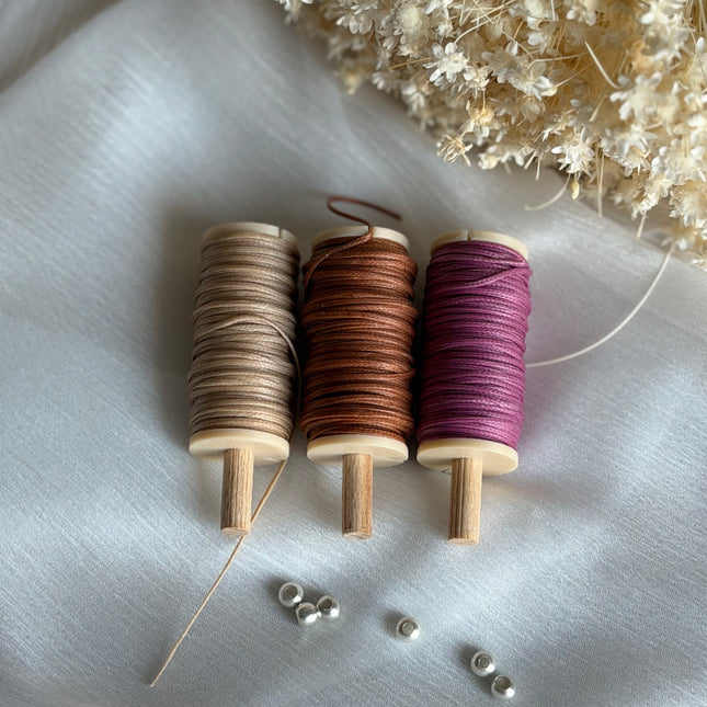 Boho Sunset – CT Point Farbset |  geflochtenes & gewachstes  Polyestergarn 1 mm | CT Point®| Mikromakramee Schmuckgarn