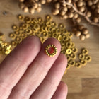 1 x Goldener Zwischenring mit großem Loch für DIY Schlüssel- und Taschenanhänger