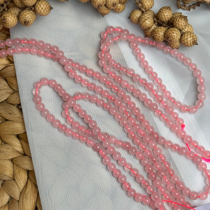 10 x Rosenquarz 4 mm | echte Edelsteinperlen - Makramee, Mikromakramee & DIY Schmuck