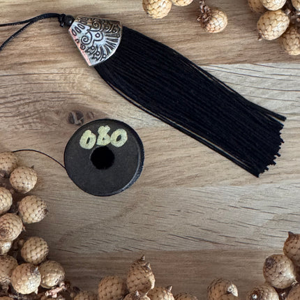 60 m x 0.3 mm Black (080) | Tassel/Quast Yarn | DIY Jewelry Making