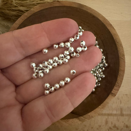 Versilberte (4 mm) Abstandhalter Perlen - nickelfrei