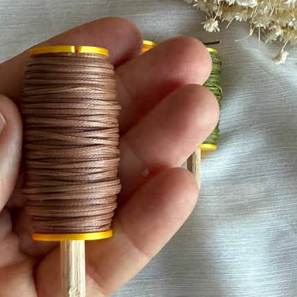 Autumn Glow – CT Point Farbset |  geflochtenes & gewachstes  Polyestergarn 1 mm | CT Point®| Mikromakramee Schmuckgarn
