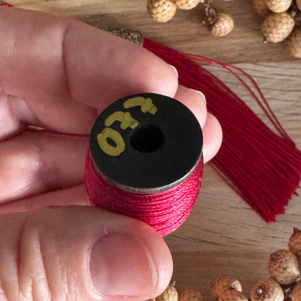 60 m x 0.3 mm Red (077) | Tassel/Quast Yarn | DIY Jewelry Making