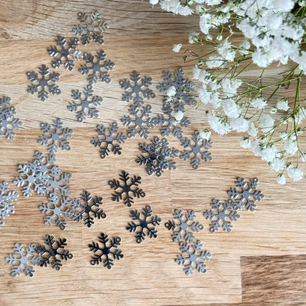 2 x Verbinder Schneeflocke Silber für DIY Schmuck - Weihnachten