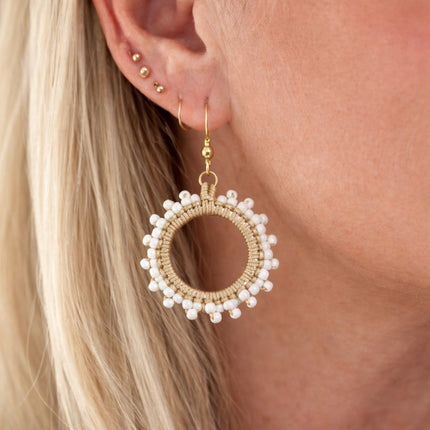 1 x Round Gold Ring (3.2 cm) – versatile for DIY jewelry &amp; micromacrame