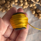 1 x Gold Schmuck Kordel in Seidenoptik  | ø 1,2 mm x 10 m | Für Mikromakramee, Schmuck & DIY‘s