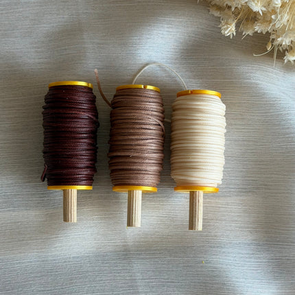 Coffee & Cream – CT Point Farbset |  geflochtenes & gewachstes  Polyestergarn 1 mm | CT Point®| Mikromakramee Schmuckgarn