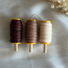 Coffee & Cream – CT Point Farbset |  geflochtenes & gewachstes  Polyestergarn 1 mm | CT Point®| Mikromakramee Schmuckgarn