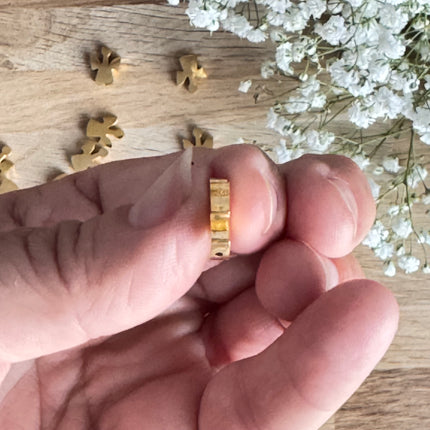 1 x Engel Perle Gold Verbinder (nickelfrei) für DIY Schmuck - Weihnachten