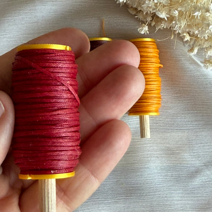 Indian Summer– CT Point Farbset |  geflochtenes & gewachstes  Polyestergarn 1 mm | CT Point®| Mikromakramee Schmuckgarn