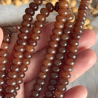 10 x Sonnenstein Edelstein Perlen – braun - Makramee, Mikromakramee & DIY Schmuck