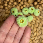 1 x Grün Plüschperle mit großem Loch für DIY Schlüssel- und Taschenanhänger