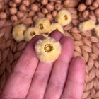 1 x Gelb Plüschperle mit großem Loch für DIY Schlüssel- und Taschenanhänger