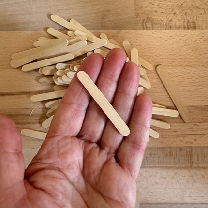 Circa 100 x kleine Eisstäbchen zum Basteln (5.5x0.8 cm)